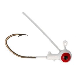 Eagle Claw Pro-V Weedless Ball Jig Head 1/8 10ct White