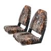VEVOR Boat Seat, High Backrest, Folding Fishing Boat Seat with Thickened Sponge Cushion & PU Polyester Fabric, Aluminum Alloy Hinges