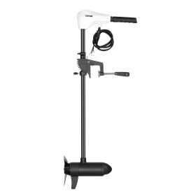 VEVOR Electric Trolling Motor, Transom Mounted Outboard Boat Motors 24V 86lbs Thrust, 8-Speed Electric Boat Engine w/ Battery Indicator, for Kayaks