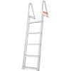 VEVOR Removable Dock Ladder 5 Steps, 350 lbs Load Capacity, Pontoon Boat Ladder with 4'' Wide Step & Nonslip Design for Ship/Lake/Pool/Marine Boarding