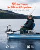 VEVOR Electric Trolling Motor, 55lbs Thrust with GPS, 10-Speed Bow Mounted Saltwater Outboard Boat Motor with Remote Control & LCD Battery Indicator