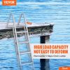 VEVOR Removable Dock Ladder 5 Steps, 350 lbs Load Capacity, Pontoon Boat Ladder with 4'' Wide Step & Nonslip Design for Ship/Lake/Pool/Marine Boarding