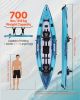 VEVOR Inflatable Kayak, 2-Person Inflatable Recreational Kayak 700LBS Capacity, Leak & Puncture-Resistant with Padded Seat, PVC Drop-Stitch Floor