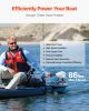 VEVOR Electric Trolling Motor, Transom Mounted Outboard Boat Motors 24V 86lbs Thrust, 8-Speed Electric Boat Engine w/ Battery Indicator, for Kayaks