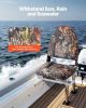 VEVOR Boat Seat, High Backrest, Folding Fishing Boat Seat with Thickened Sponge Cushion & PU Polyester Fabric, Aluminum Alloy Hinges