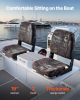 VEVOR Boat Seat, Low Backrest, Folding Fishing Boat Seat with Thickened Sponge Cushion & PU Polyester Fabric, Strong PP Frame