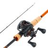 VEVOR Rod and Fishing Reel Combo, IM7 Carbon Fiber Baitcasting Rod and Reel Combo, Bass Fishing Pole with 7+1 BB System, 7.0:1 Gear Ratio, Cork Handle